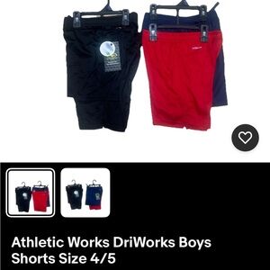 Athletic Works Kids' Shorts - Black blue and Red 4/5